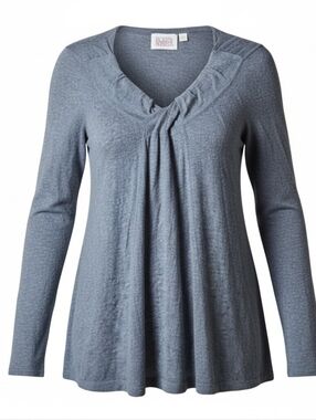 ROSIE NEIRA‎ | Anthropologie Heather Gray Cashmere Blend Long Sleeve Top | XL